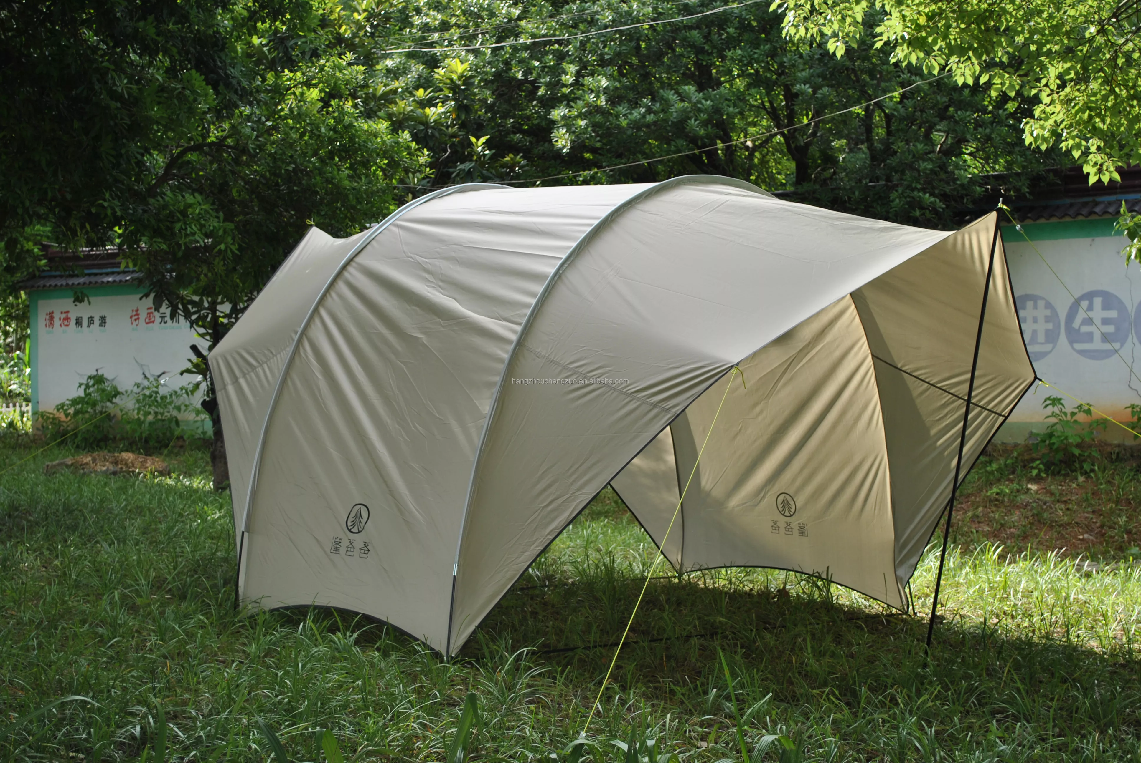 Cheap Goat Tents CZX 630 Camping Tent Portable Waterproof khaki Eggshell Canopy,Camping Shelter Lightweight Sunshade for Snow Camping Outdoor   
